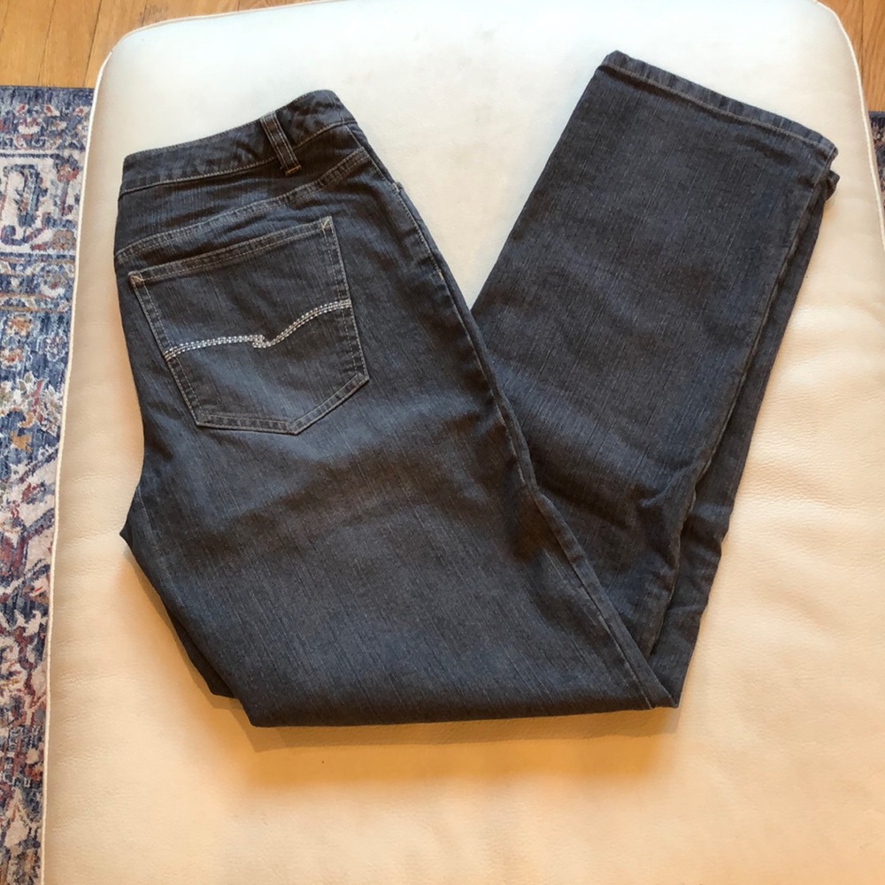 Talbots gray denim straight leg jeans